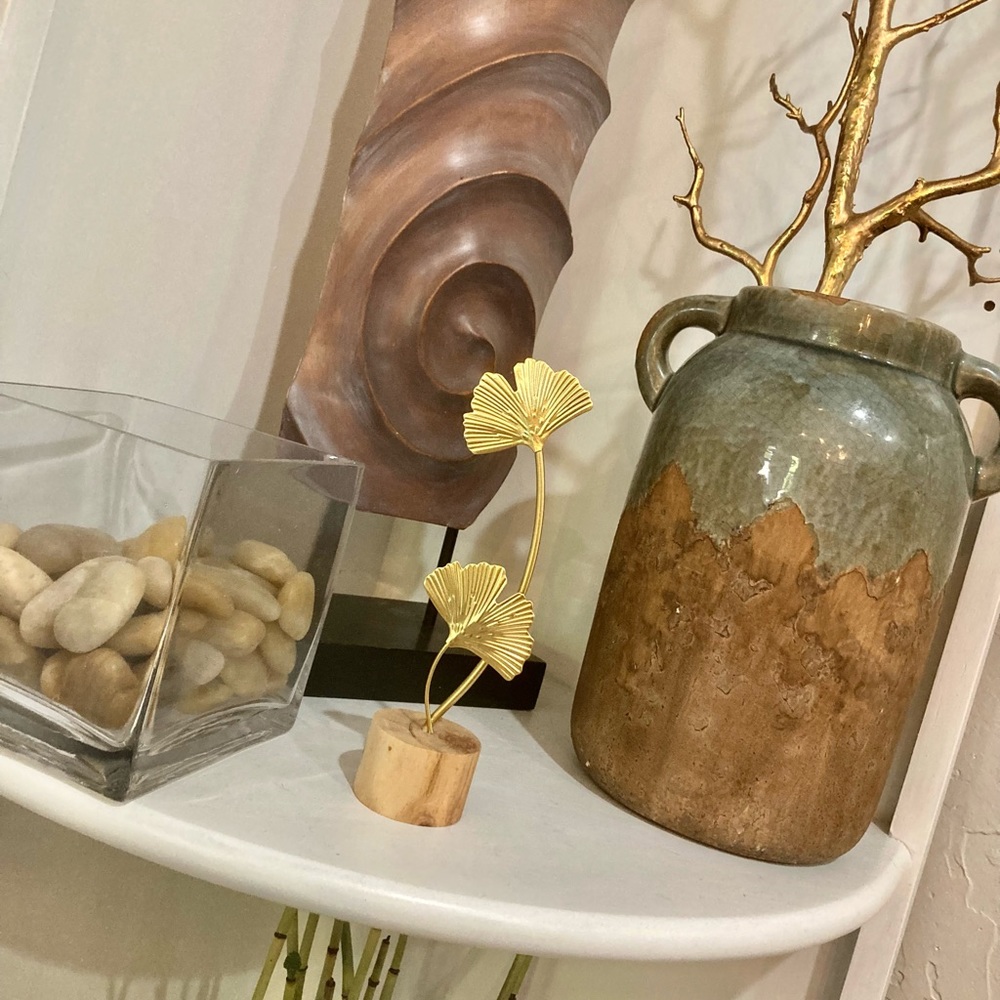 Ginkgo Leaf Artificial Gold Room Decor